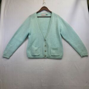 Vintage Penbrooke‎ Lane Women's Mint Green Cardigan Sweater Size Medium